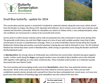 Small Blue Update 2014