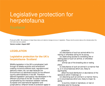Legislative Protection