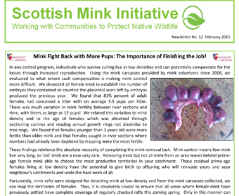 Scottish Mink Initiative Feb 2015