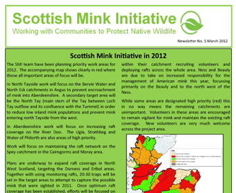 Scottish Mink Initiative March 2012