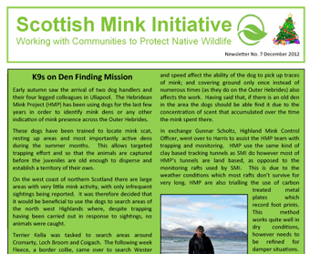 Scottish Mink Initiative Dec 2012