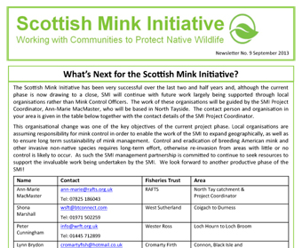 Scottish Mink Initiative Sept 2013