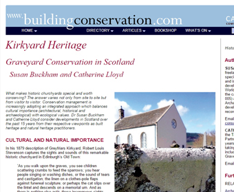 Kirkyard Heritage - Graveyard Conservation in Scotland
