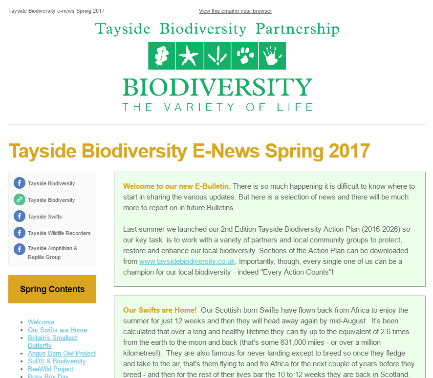 Tayside Biodiversity E-News 1