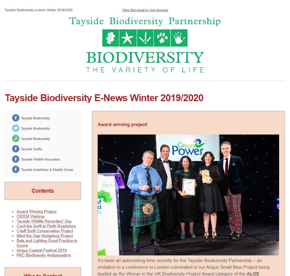Tayside Biodiversity E-News 8