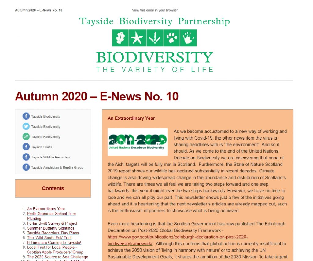 Tayside Biodiversity E-News 10