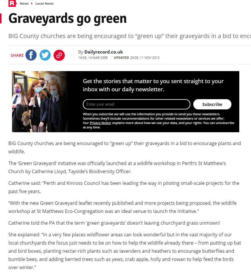 Daily Record Online - Graveyards go green