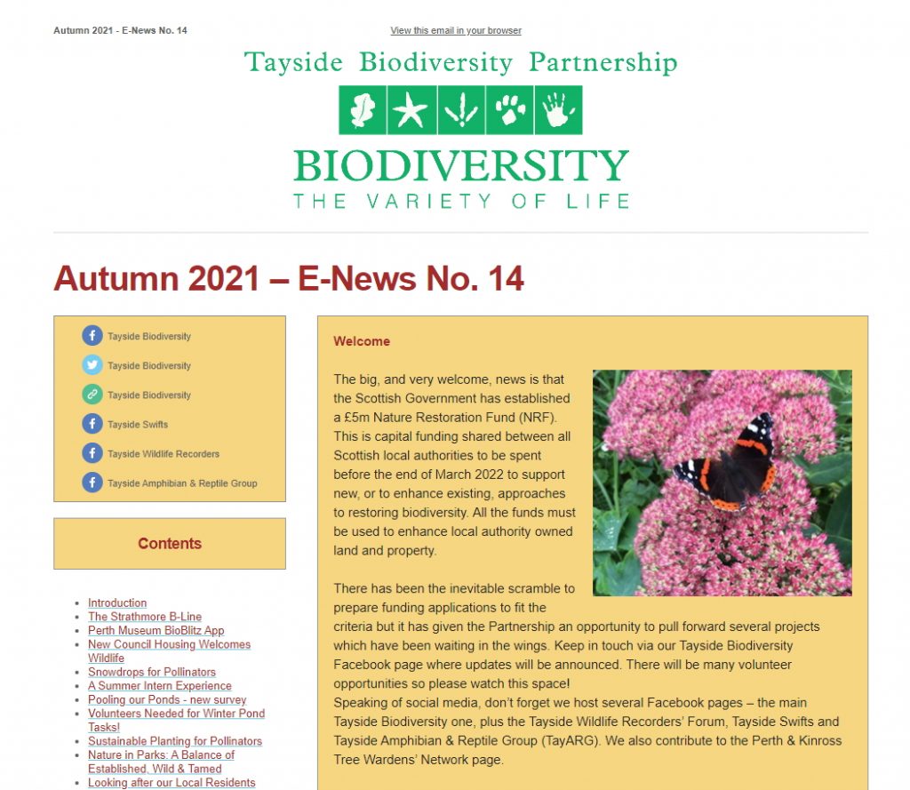 Tayside Biodiversity E-News 14