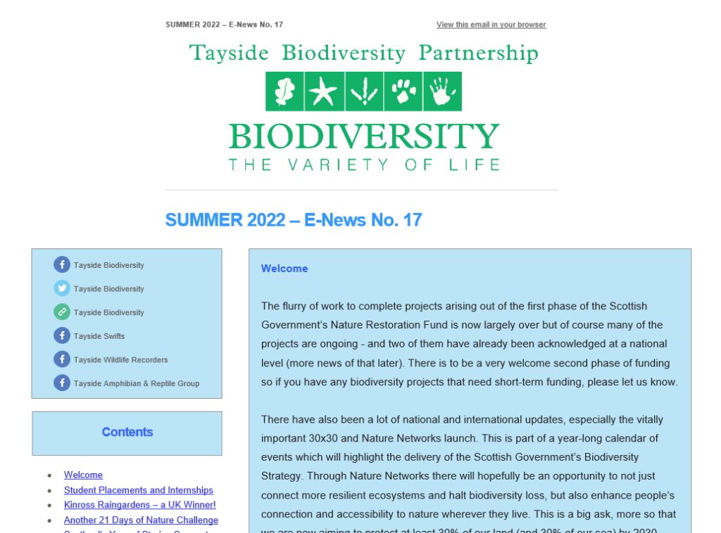 Tayside Biodiversity E-News 17