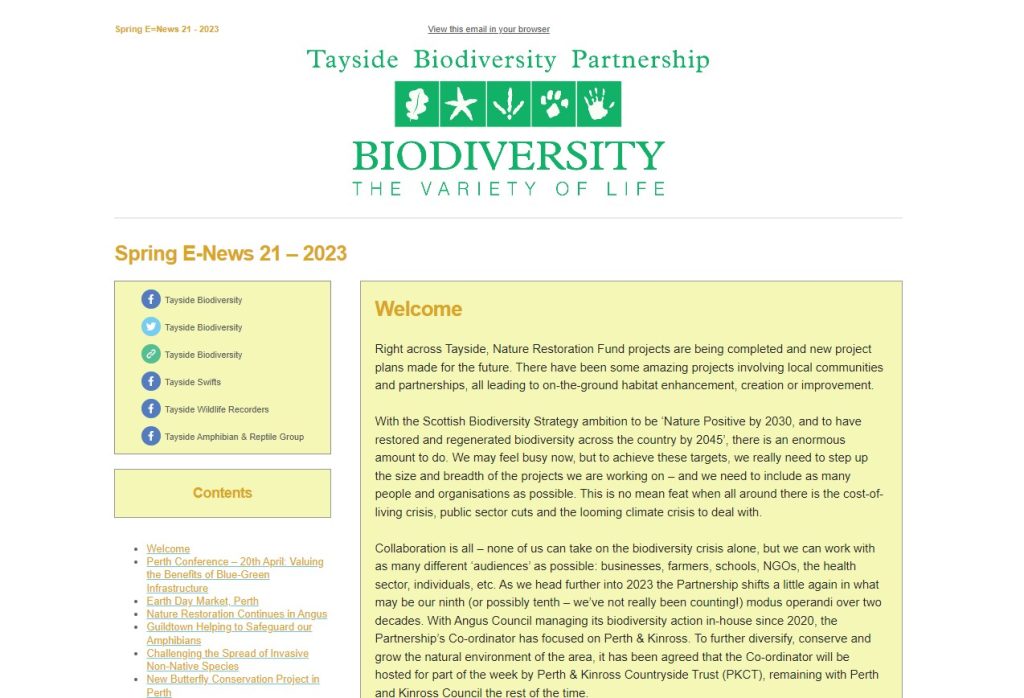 Tayside Biodiversity E-News 21