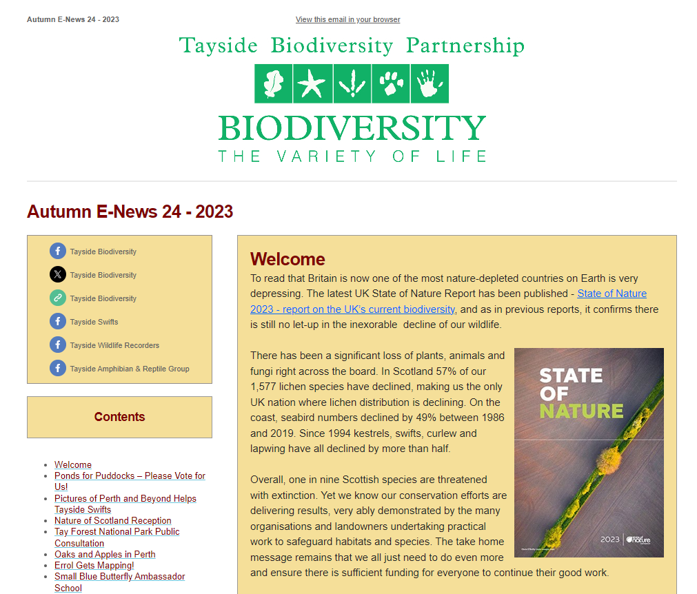 Tayside Biodiversity E-News 24