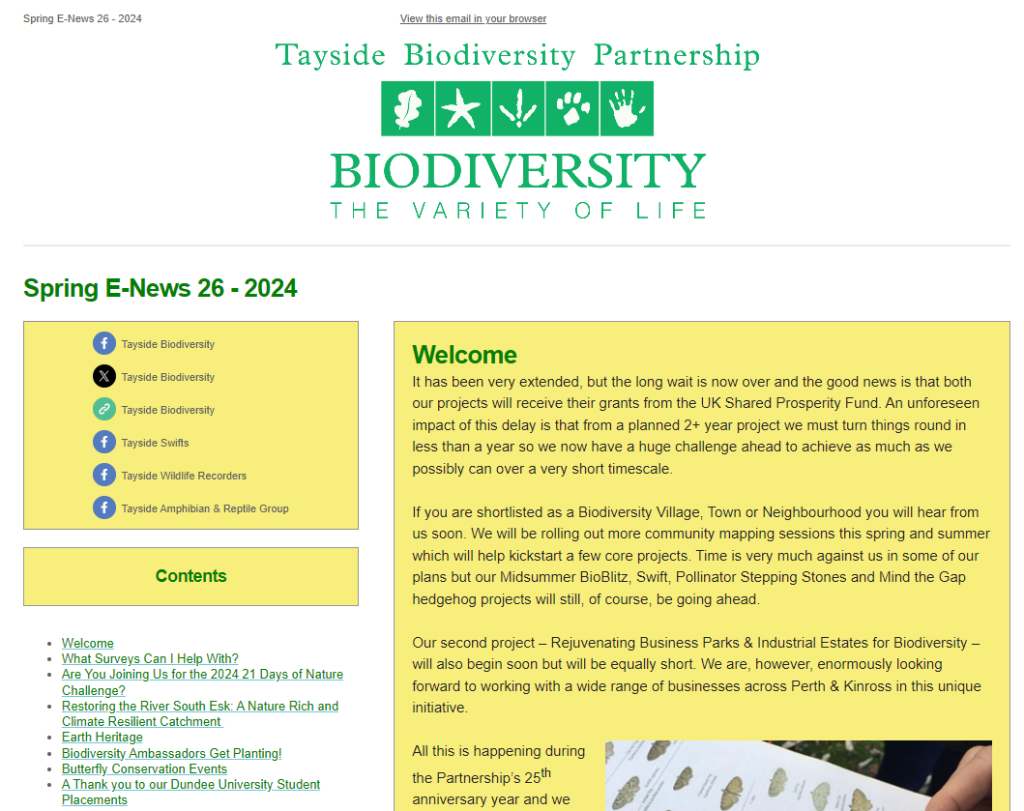 Tayside Biodiversity E-News 26