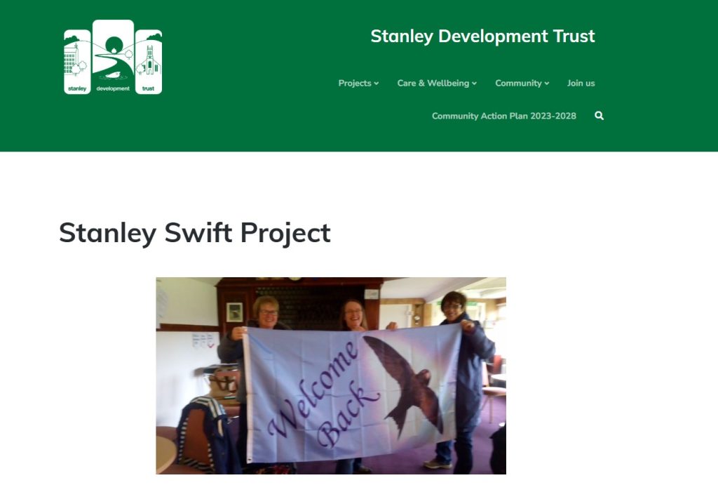 Stanley Swifts has a new Hearts & Minds House Martin project